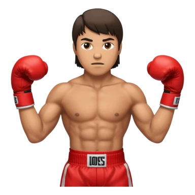 Boxer ,with a mullet haircut sticker