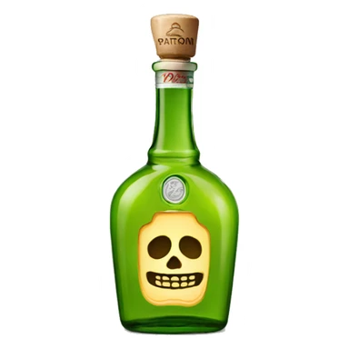 A bottle of Patron tequila sticker