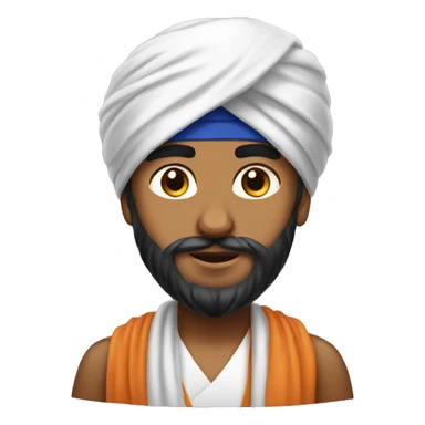 sikh boy with full size turban sticker