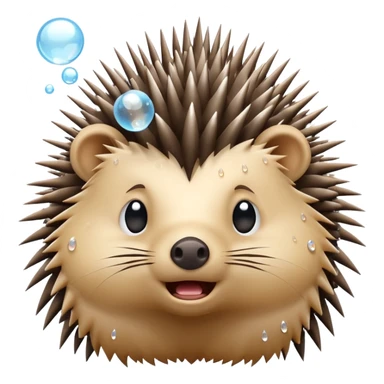 Porcupine blowing bubbles sticker