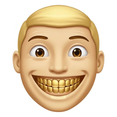 An emoji checking it's grillz lyk a rapper  sticker