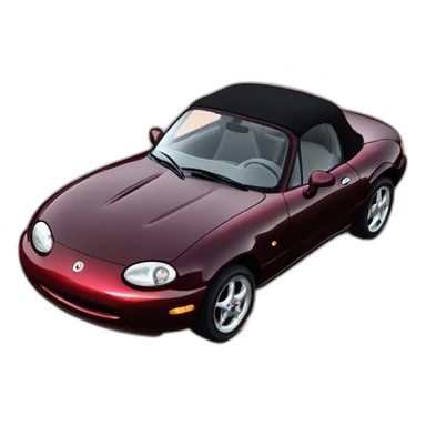 1995 Red Miata mx5 na with pop up headlights sticker