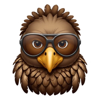 vulture wearing reflective sunglasses sticker