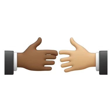 human and ai doing handshake sticker