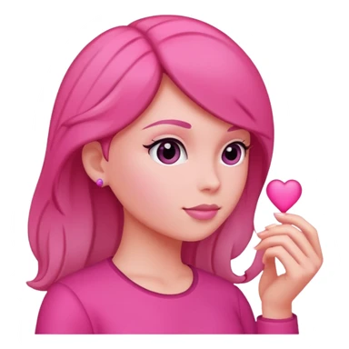 silueta de mujer rosa sticker