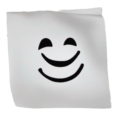 Piece of paper saying Our song sticker