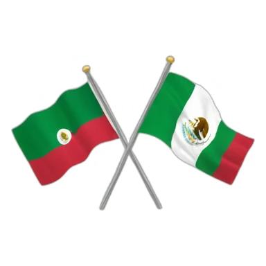 flag of algeria and mexico sticker