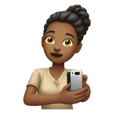 Girl taking a selfie sticker