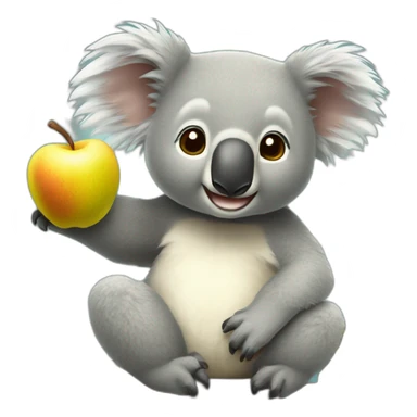 Koala pomme de terre jaune sticker