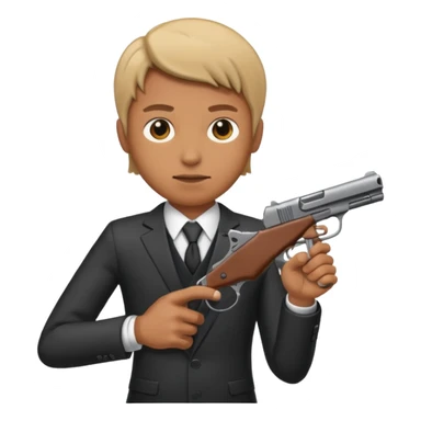 Mafia holding gun sticker