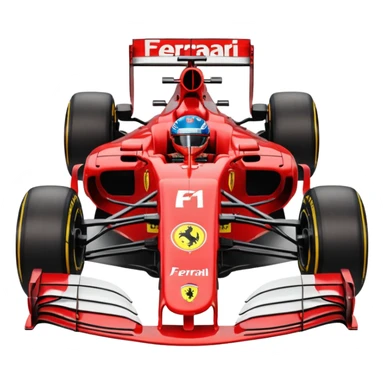 Make a Ferrari f1 car with leclerc driving it emoji sticker