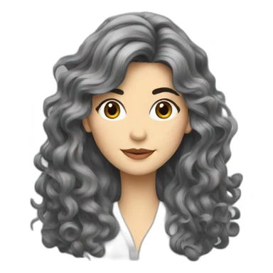 Audrey tautou grey long hair sticker