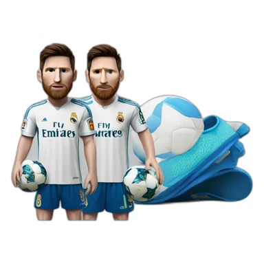Messi con la camiseta del real madrid sticker