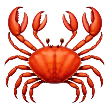 A live crab with only eight legs and two pincers sticker