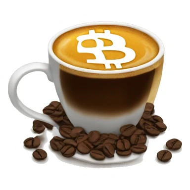 coffee with bitcoin sticker