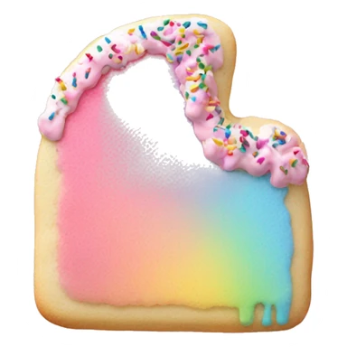 A sugar cookie with pink frosting and rainbow sprinkles  sticker