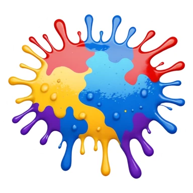 Make a painting which is splattered paint sticker