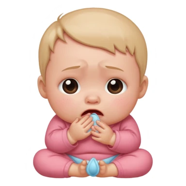 crying baby sitting sticker