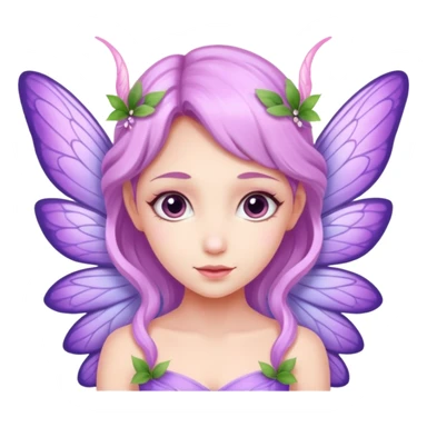 Lilac and pink fairy with wings sticker