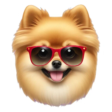 Cute Pomeranian with sunglasses  sticker