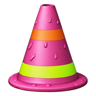 pink lava traffic cone sticker