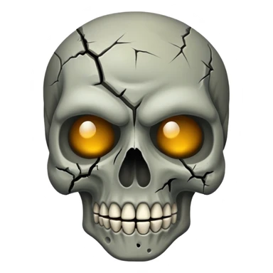 zombie skull sticker