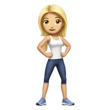 Woman leg calves muscles, fit Caucasian woman sticker