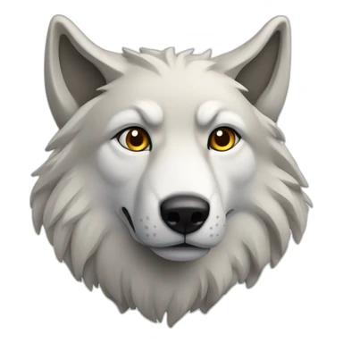 un loup multicolor sticker