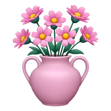 vase of pink flowers sticker