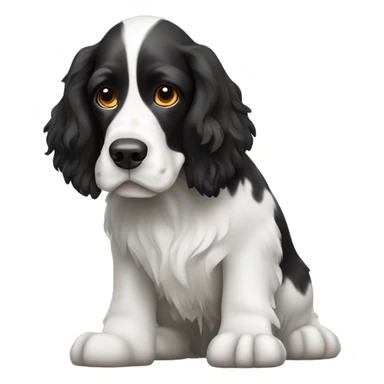 Black and white English Springer Spaniel dog sticker