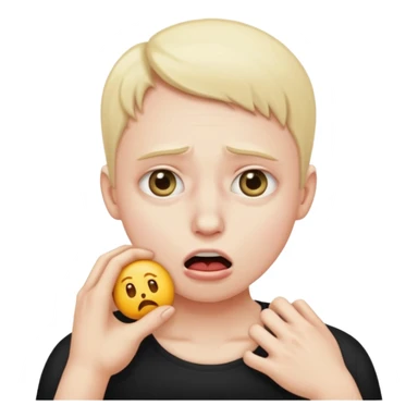 choking self out and eye twitching emoji sticker