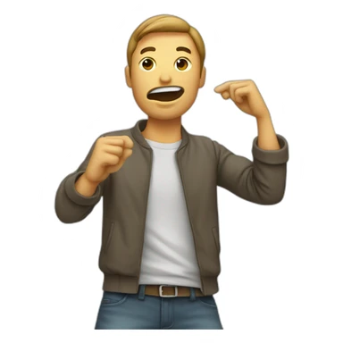 Homme qui fait un dab sticker