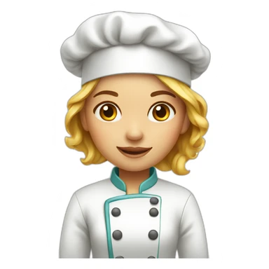 Little female chef sticker