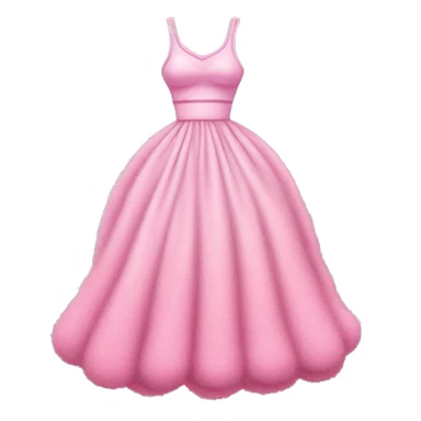 pink fluffy long dress sticker