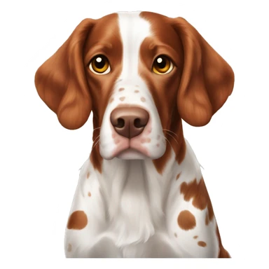 French Brittany spaniel with spots sticker