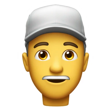 head with a full cap rizzing sticker