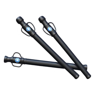 two police batons sticker