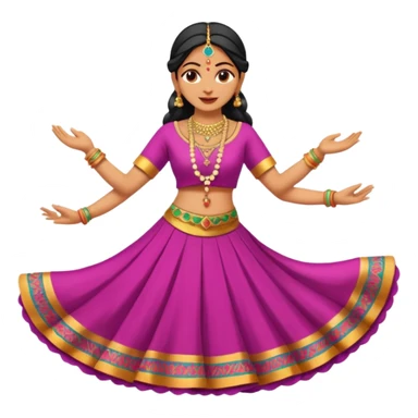 Indian woman in traditional clothes dances.  format portrait sticker