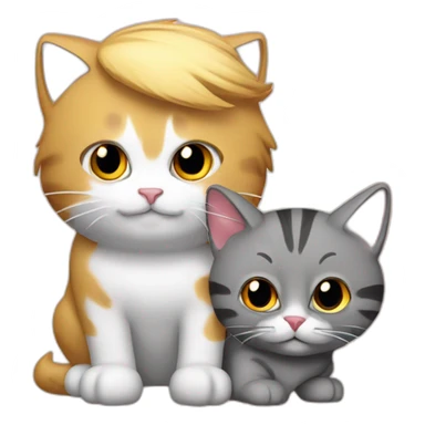 donald trump with a cat sticker