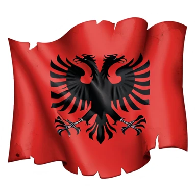 Albanian flag ripped by Greeks sticker