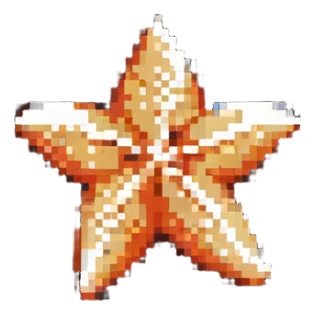 pixel art starfish in bright colors sticker