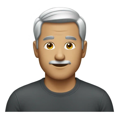 old brand manager in dark gray t-shirt sticker