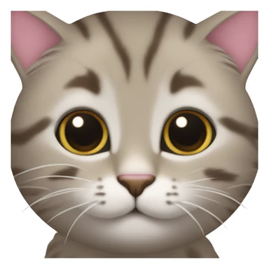 la tête d’un chat avec pleins de coeur sur lui  sticker