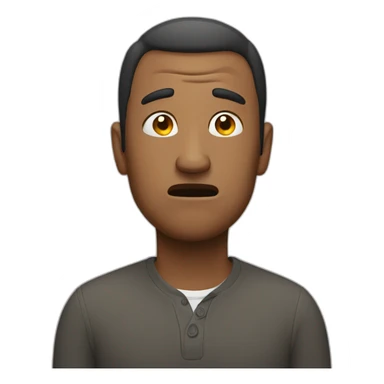 Man worrying sticker