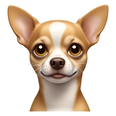 Chihuahua all brown face with only white on noses sticker