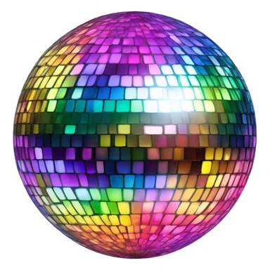 Rainbow star disco ball sticker