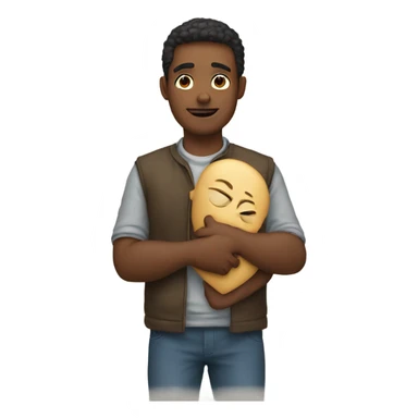 Father holds his  big heart in his arm sticker