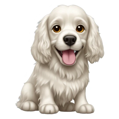 Cocker spaniel and Eskimo spitz mix  sticker