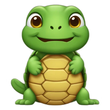 Tortue qui est sur un chat sticker