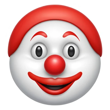 Only red cirque clown nose sticker